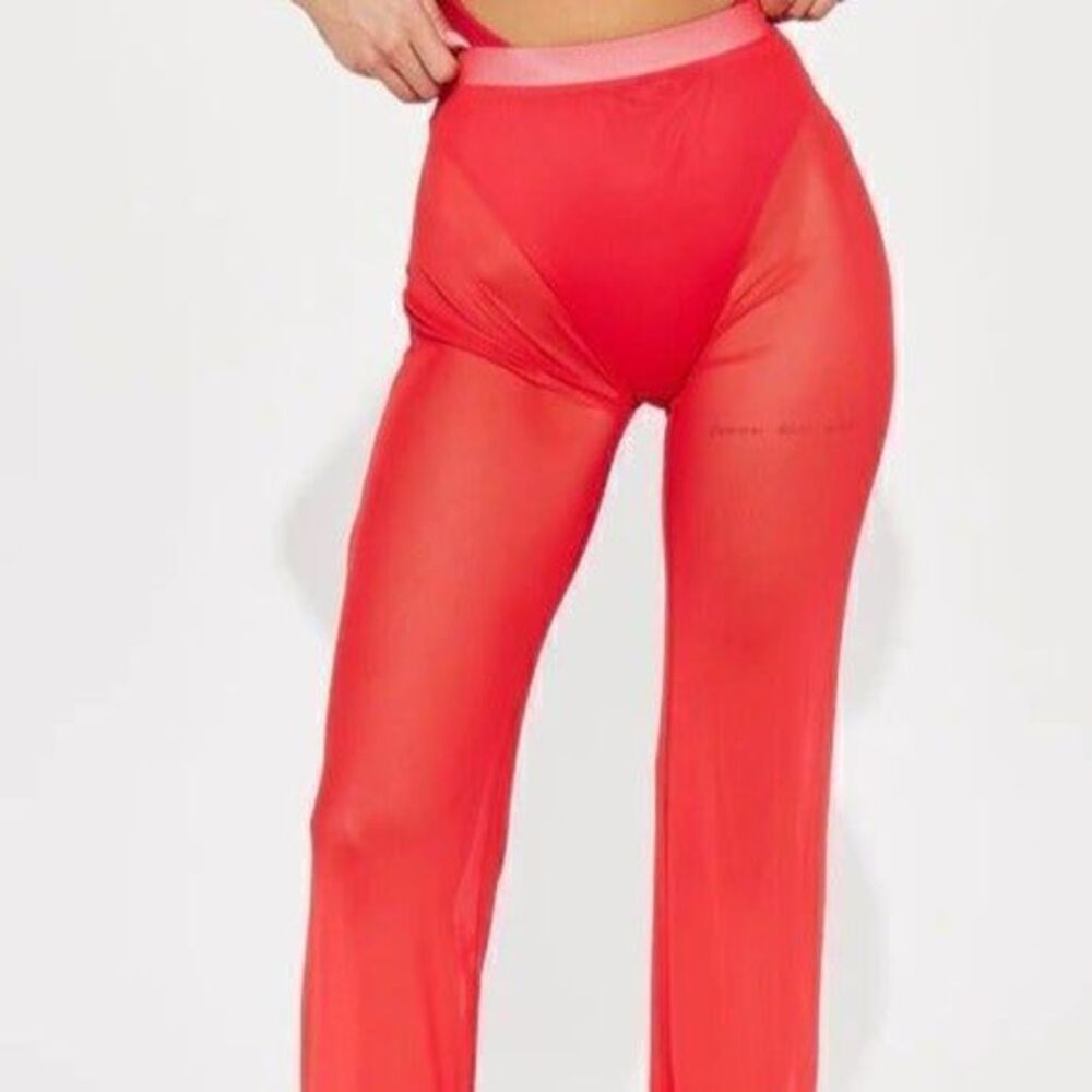 Spicy Hot‎ High Waisted Mesh Swim Cover Up Pant Size Small RefM017